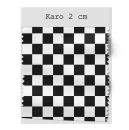 Baumwoll Jersey Karomuster schwarz weiß - Schachbrett -- 2 CM --